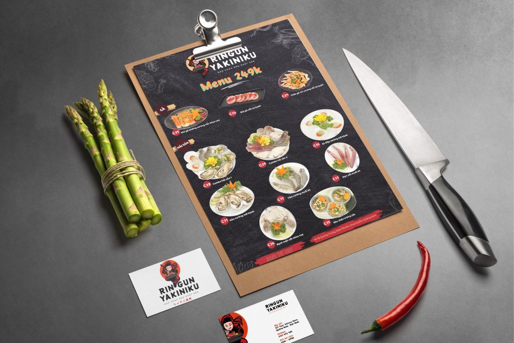 thiết kế menu nhà hàng quán ăn tại đà nẵng